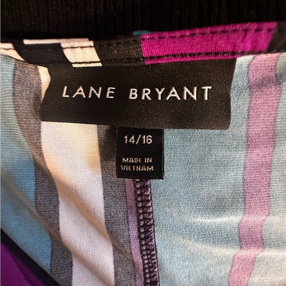 Lane Bryant Striped Midi Dress - Blue and Purple - Picture 7 of 7